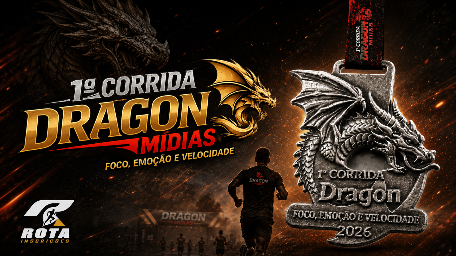 Banner de 1ª Corrida Dragon Mídias